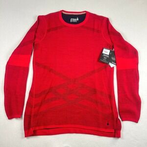 Smartwool‎ Womens Intraknit Merino 200 Crew Base Layer Red XL SW019284G79
